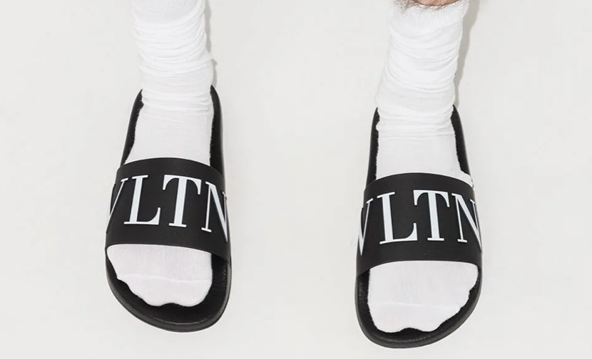mens black slide