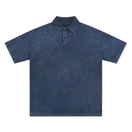 Heavyweight Snow-Washed Polo T-Shirt