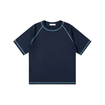 Loose Contrast-Stitched Kids' T-Shirt
