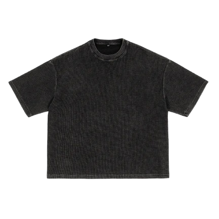 Textured Waffle Washed Boxy T-Shirt