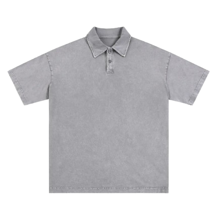 Heavyweight Snow-Washed Polo T-Shirt