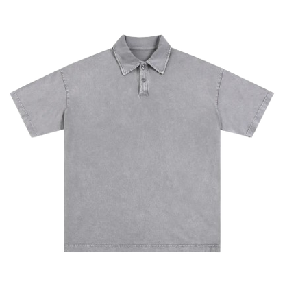Heavyweight Snow-Washed Polo T-Shirt