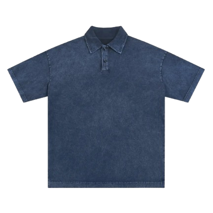 Heavyweight Snow-Washed Polo T-Shirt