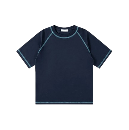 Loose Contrast-Stitched Kids' T-Shirt
