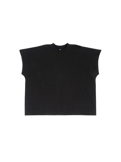 Raw Edge Boxy Non-Shrink T-Shirt