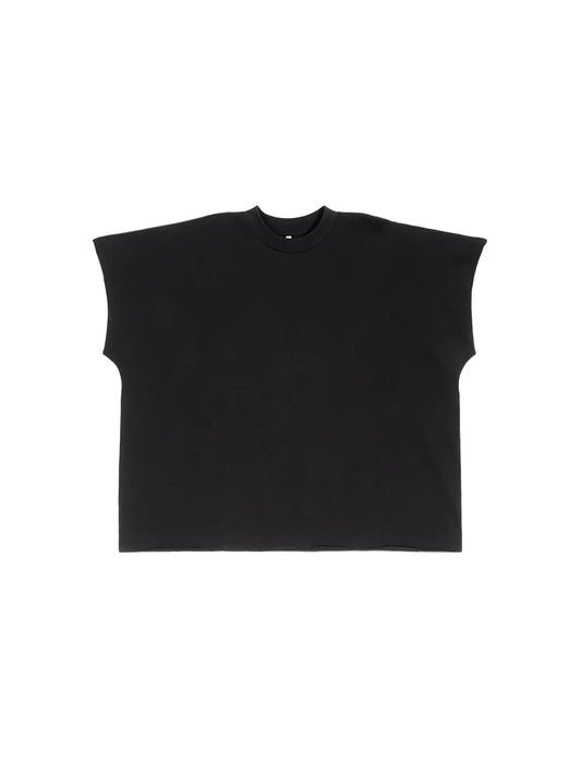 Raw Edge Boxy Non-Shrink T-Shirt
