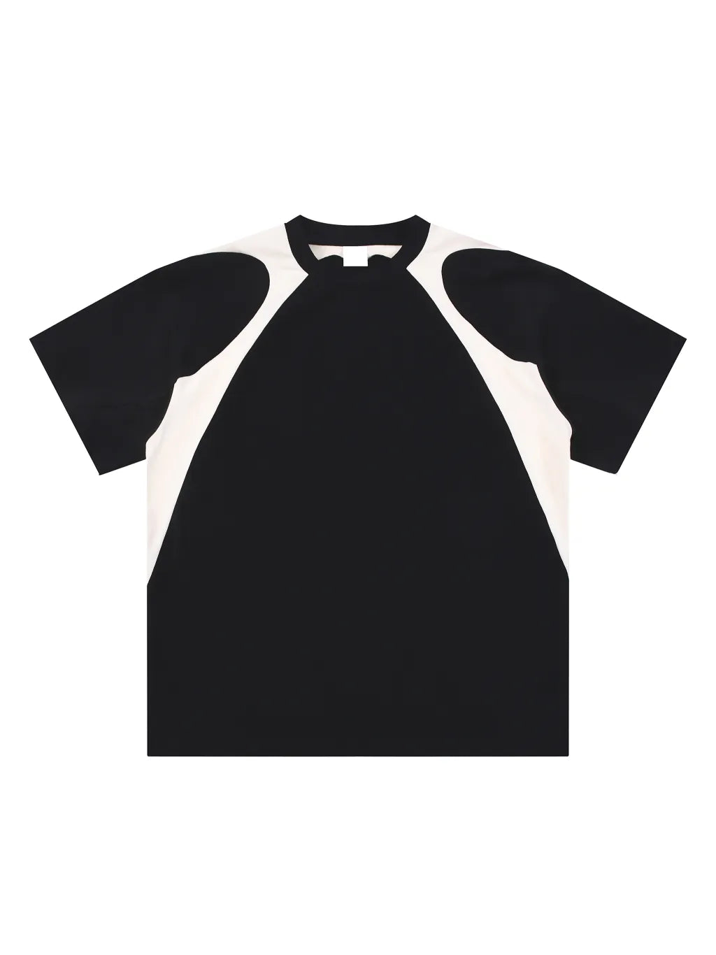 Contrast Panel Cotton T-Shirt