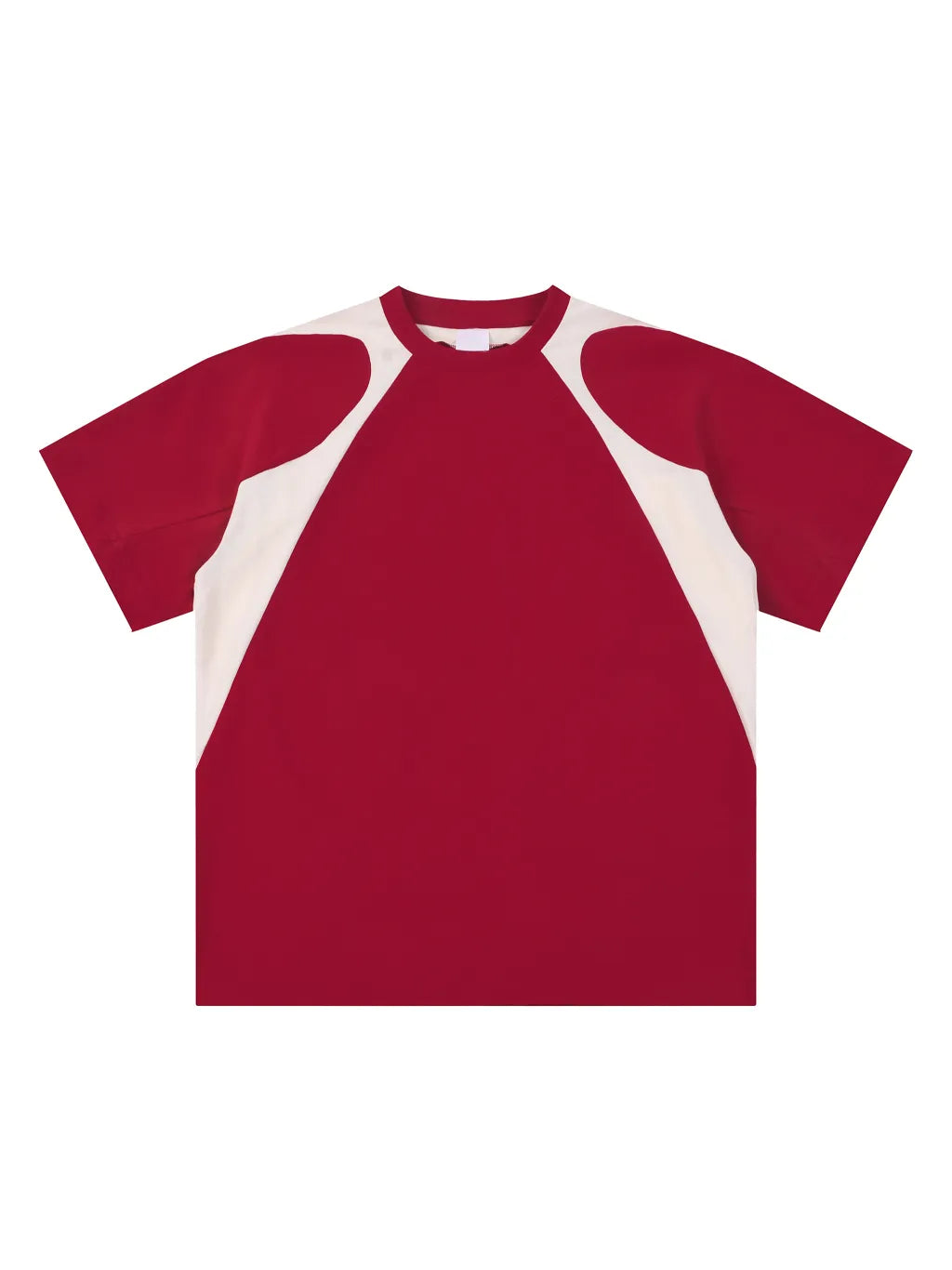 Contrast Panel Cotton T-Shirt