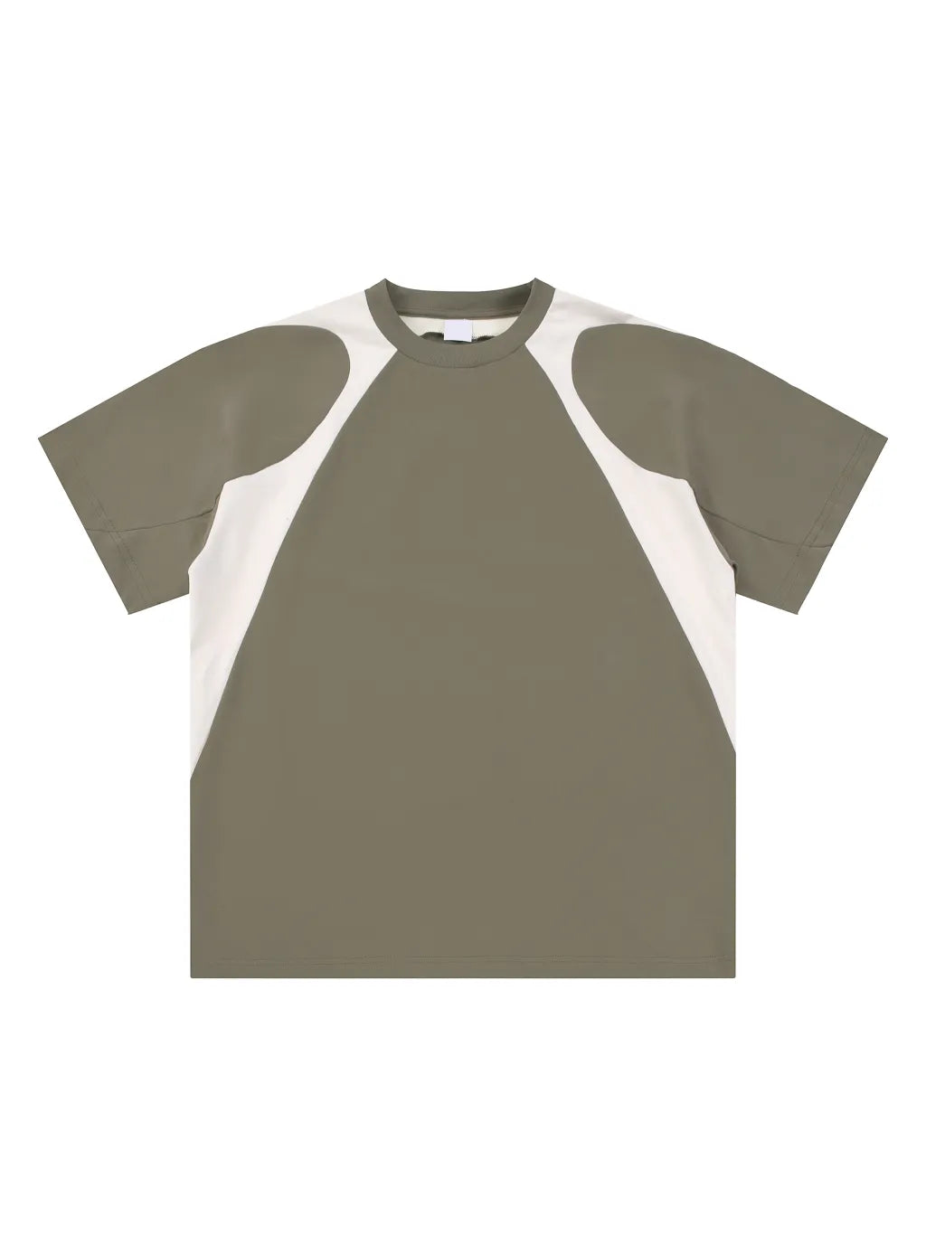 Contrast Panel Cotton T-Shirt