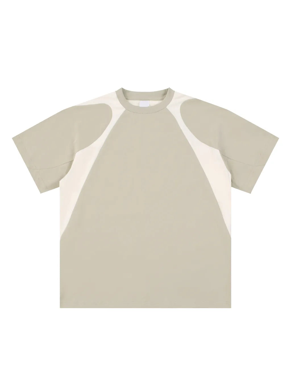 Contrast Panel Cotton T-Shirt