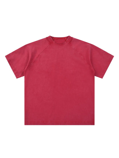 Vintage Washed Raglan Cotton T-Shirt