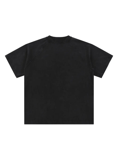 Vintage Washed Raglan Cotton T-Shirt
