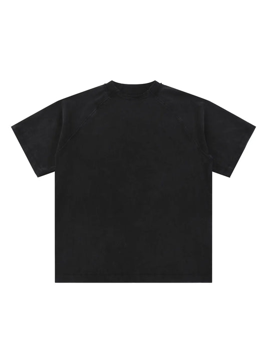 Vintage Washed Raglan Cotton T-Shirt