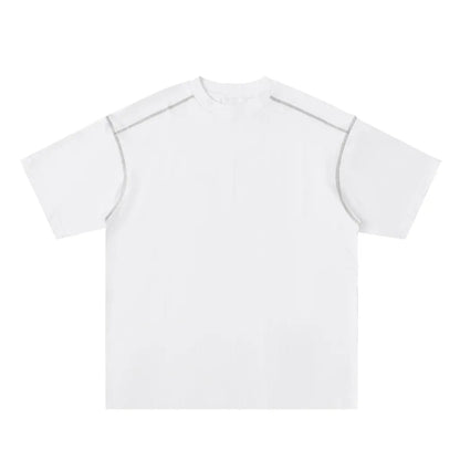 Oversized Contrast-Stitched Cotton Tee