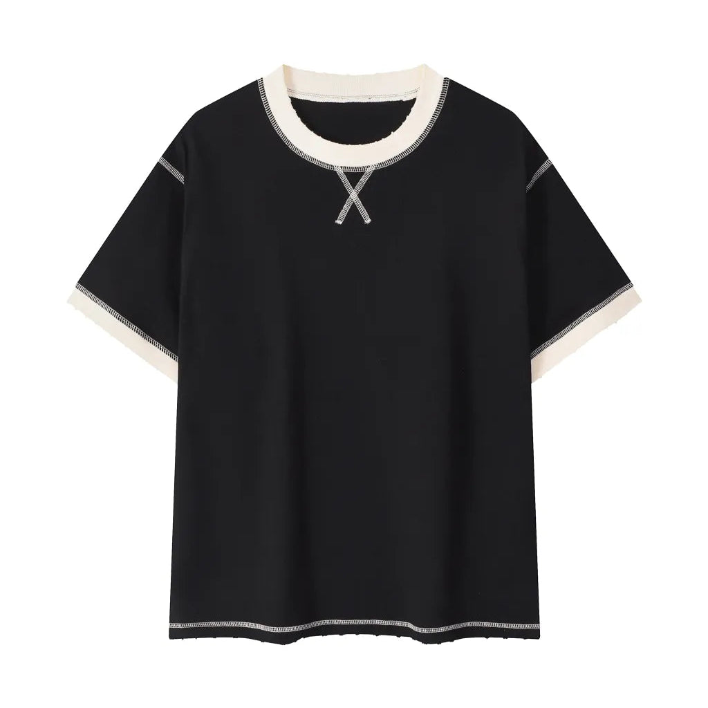 Contrast-Stitched Cotton T-Shirt
