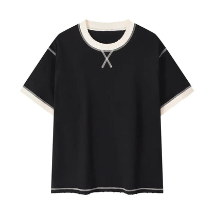 Contrast-Stitched Cotton T-Shirt