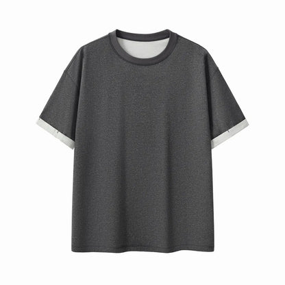 Contrast Cuff Cuffed T-Shirt