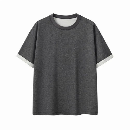 Contrast Cuff Cuffed T-Shirt