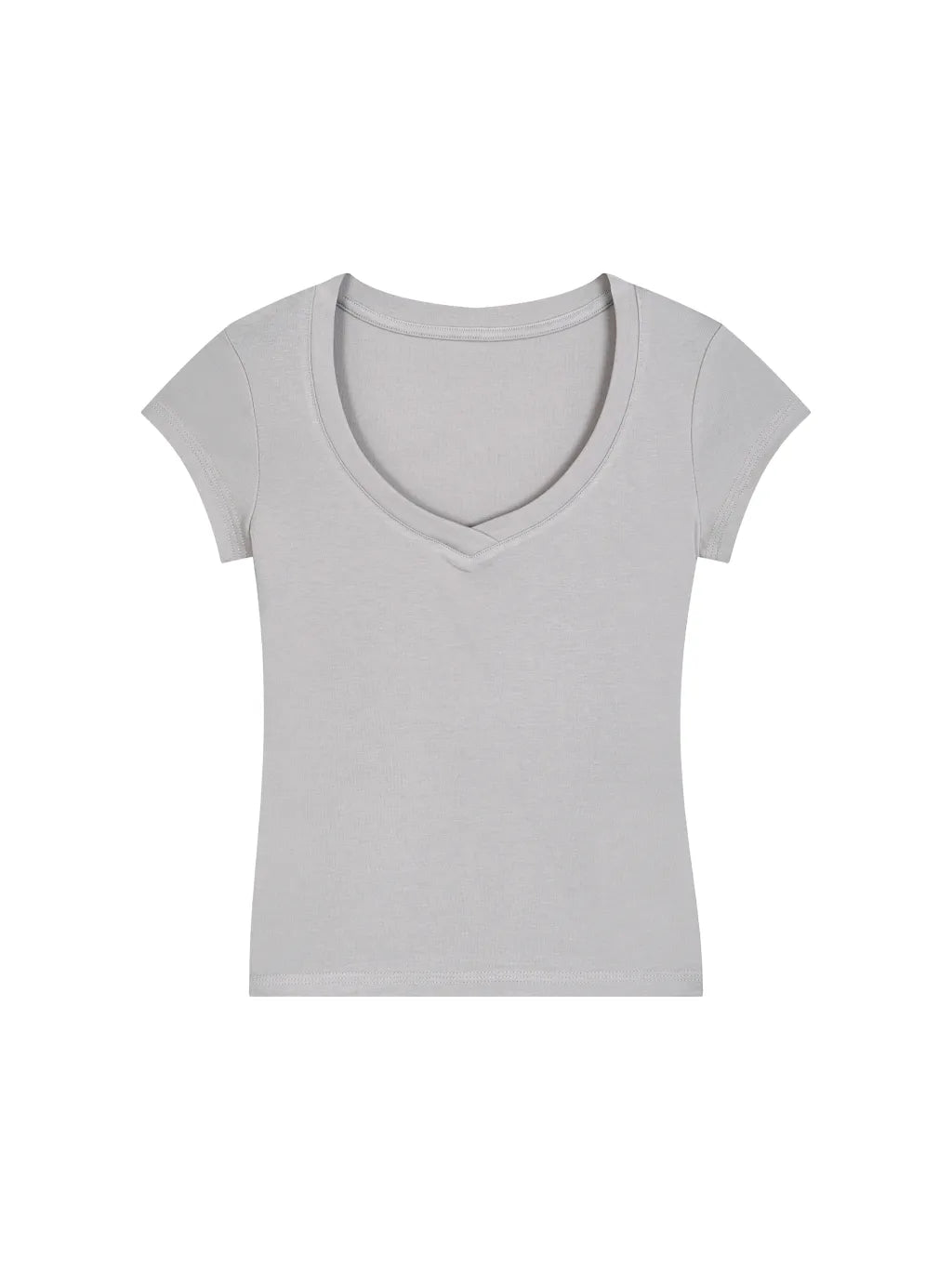 Essential V-Neck Bodycon T-Shirt