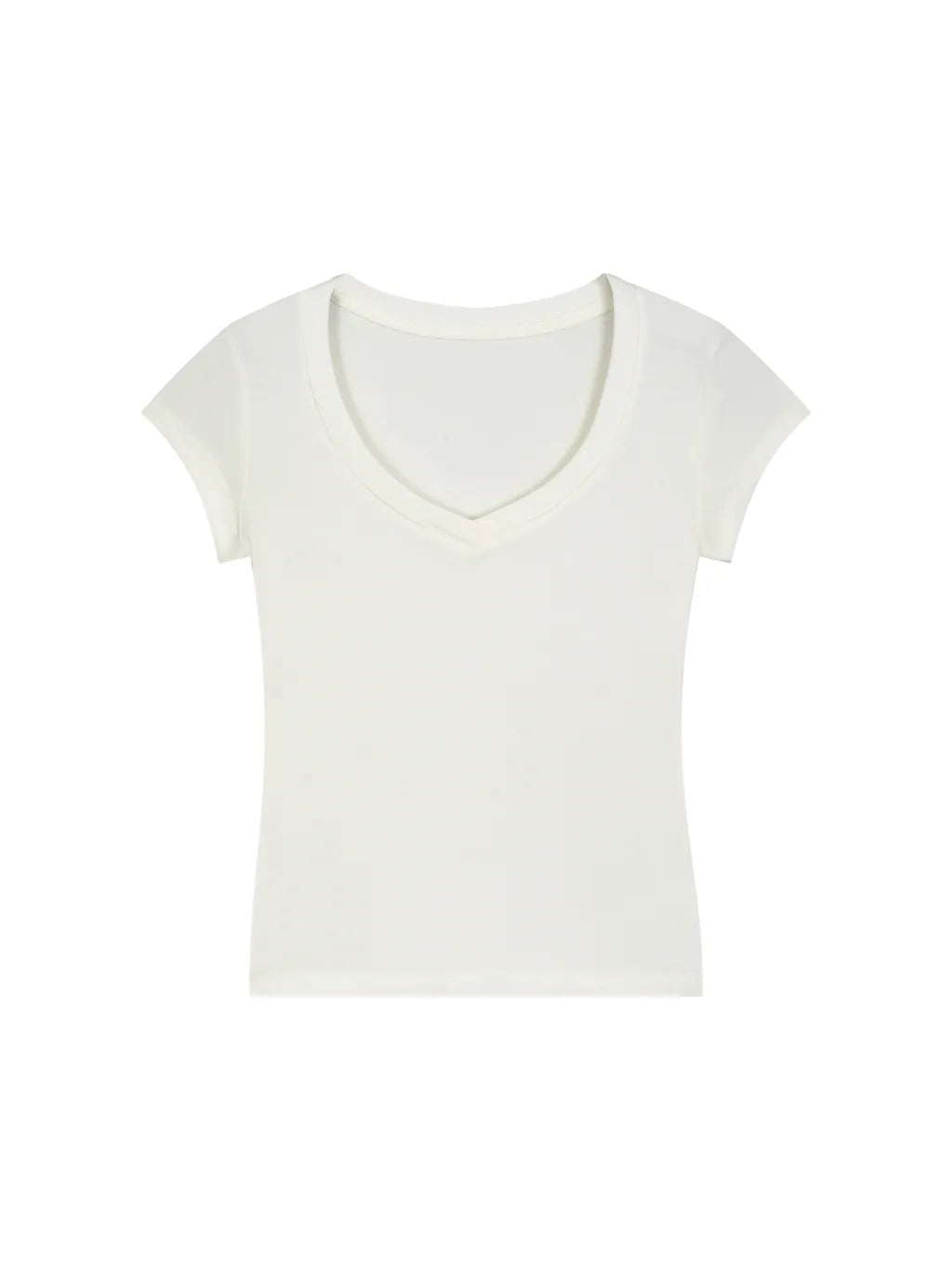 Essential V-Neck Bodycon T-Shirt
