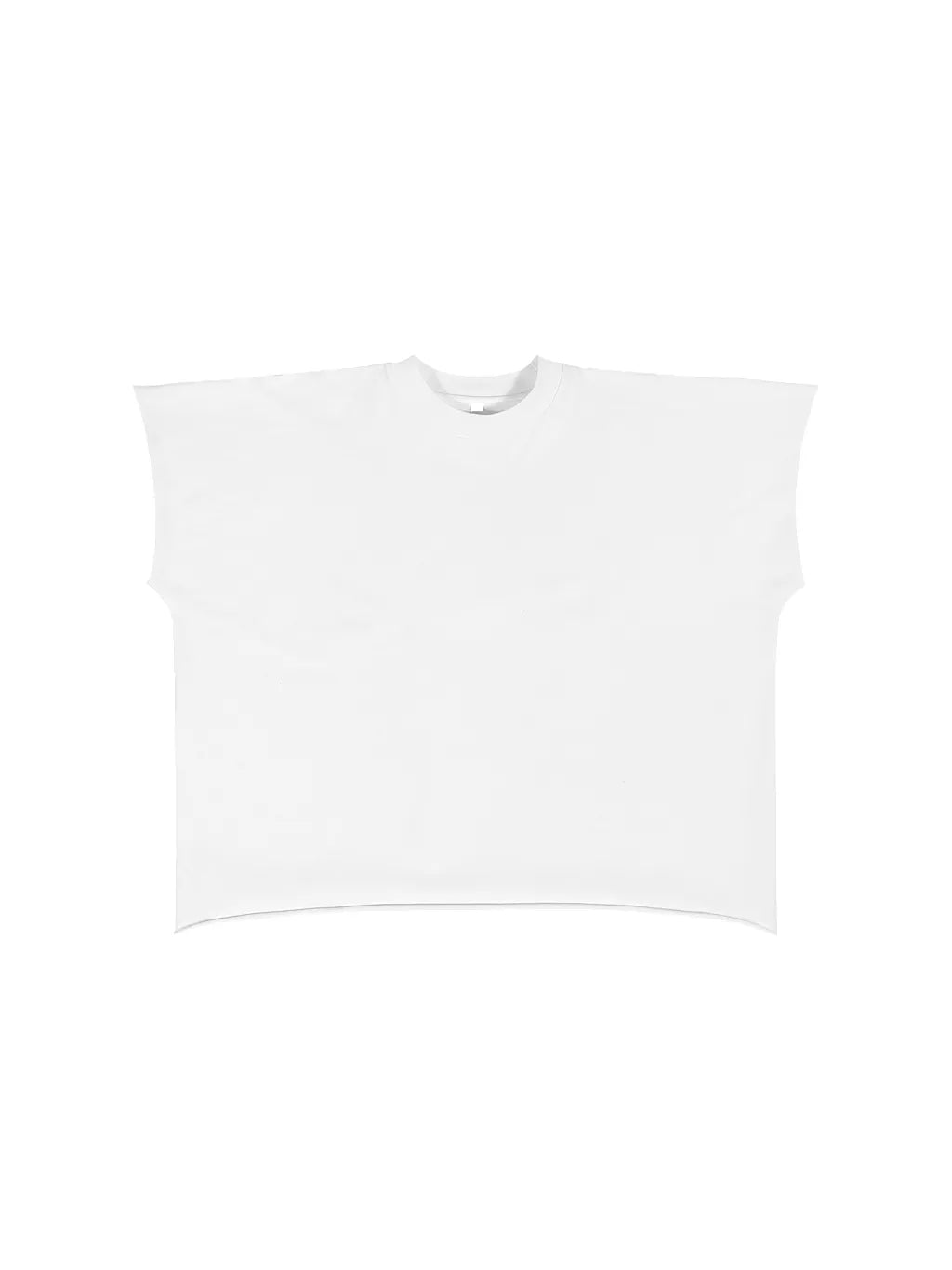 Raw Edge Boxy Non-Shrink T-Shirt