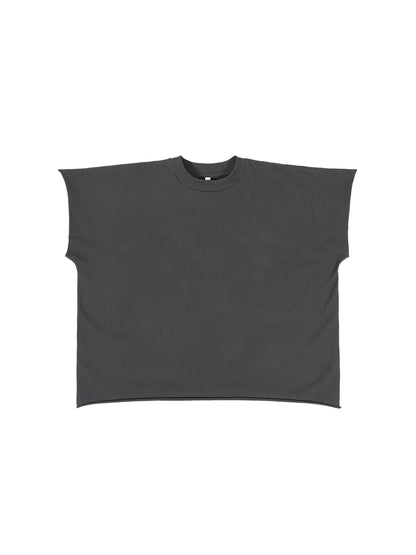Raw Edge Boxy Non-Shrink T-Shirt