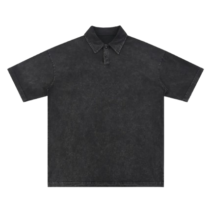 Heavyweight Snow-Washed Polo T-Shirt