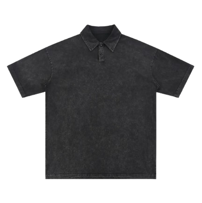 Heavyweight Snow-Washed Polo T-Shirt