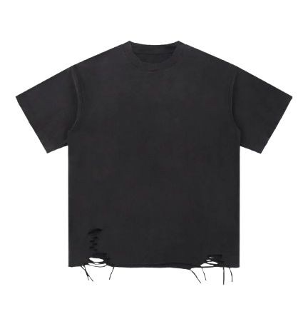 Snow Washed Raw-Hem T-Shirt